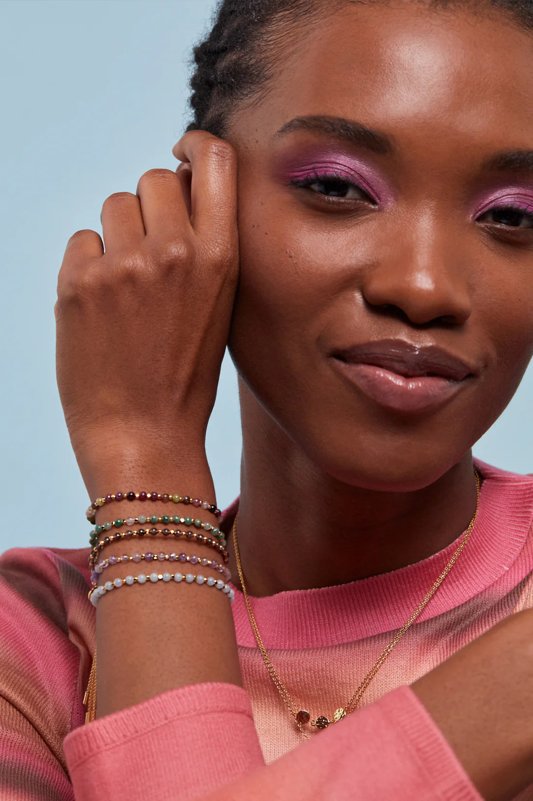 Estella Bartlett - Amelia Amethyst Bracelet Gold Plated