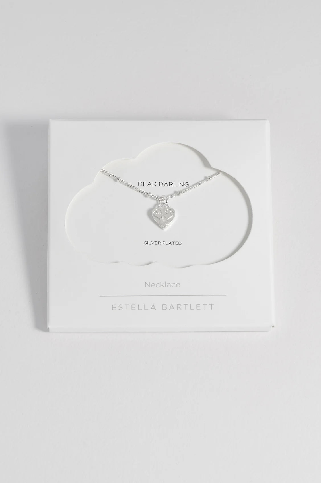 Silver Engraved Heart Padlock Necklace