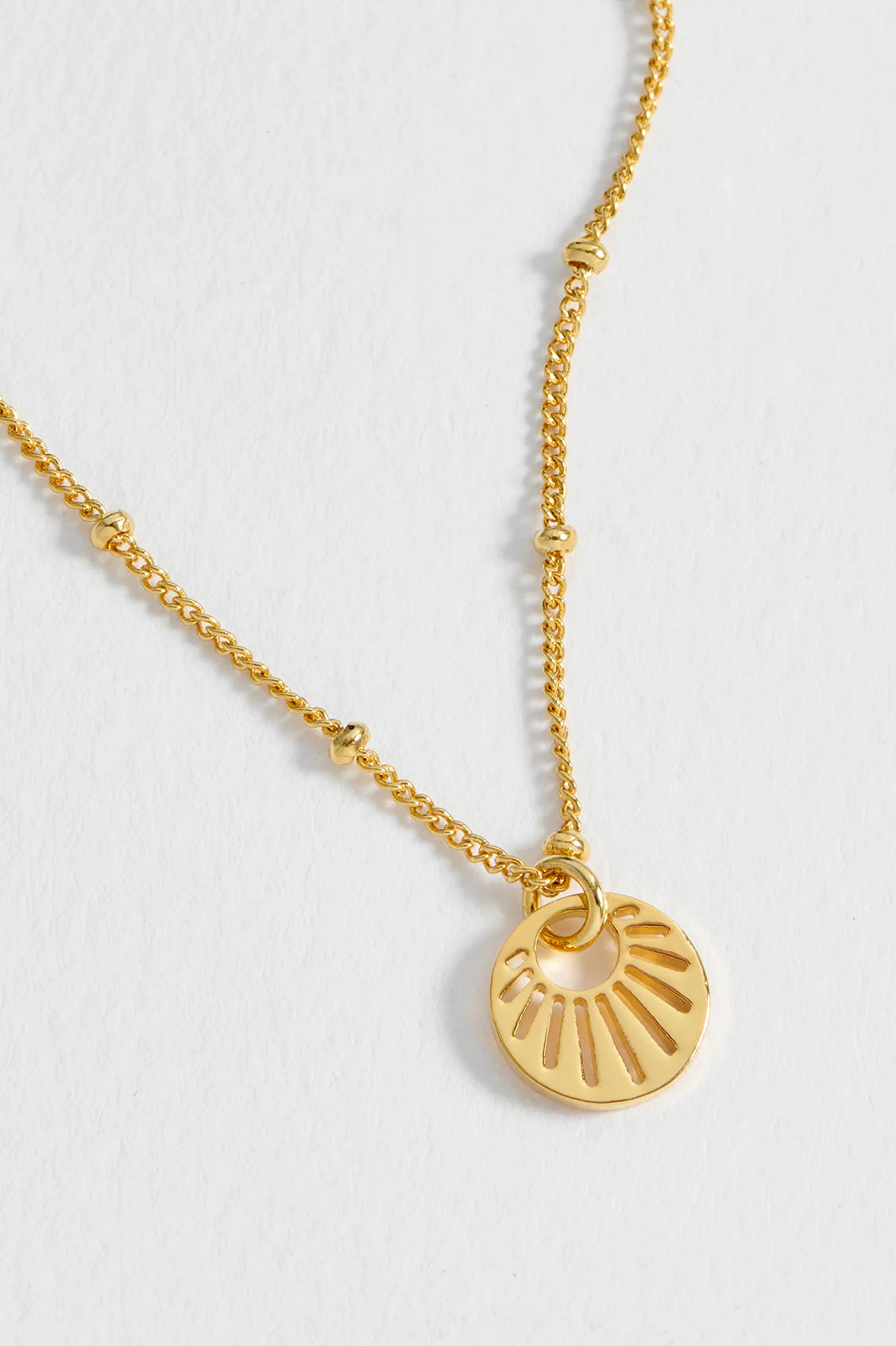 Gold Sunburst Cutout Necklace
