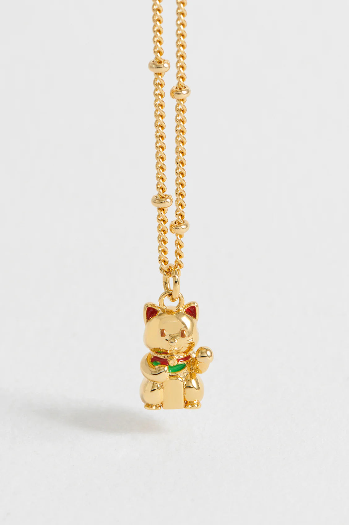 Gold Lucky Cat Necklace