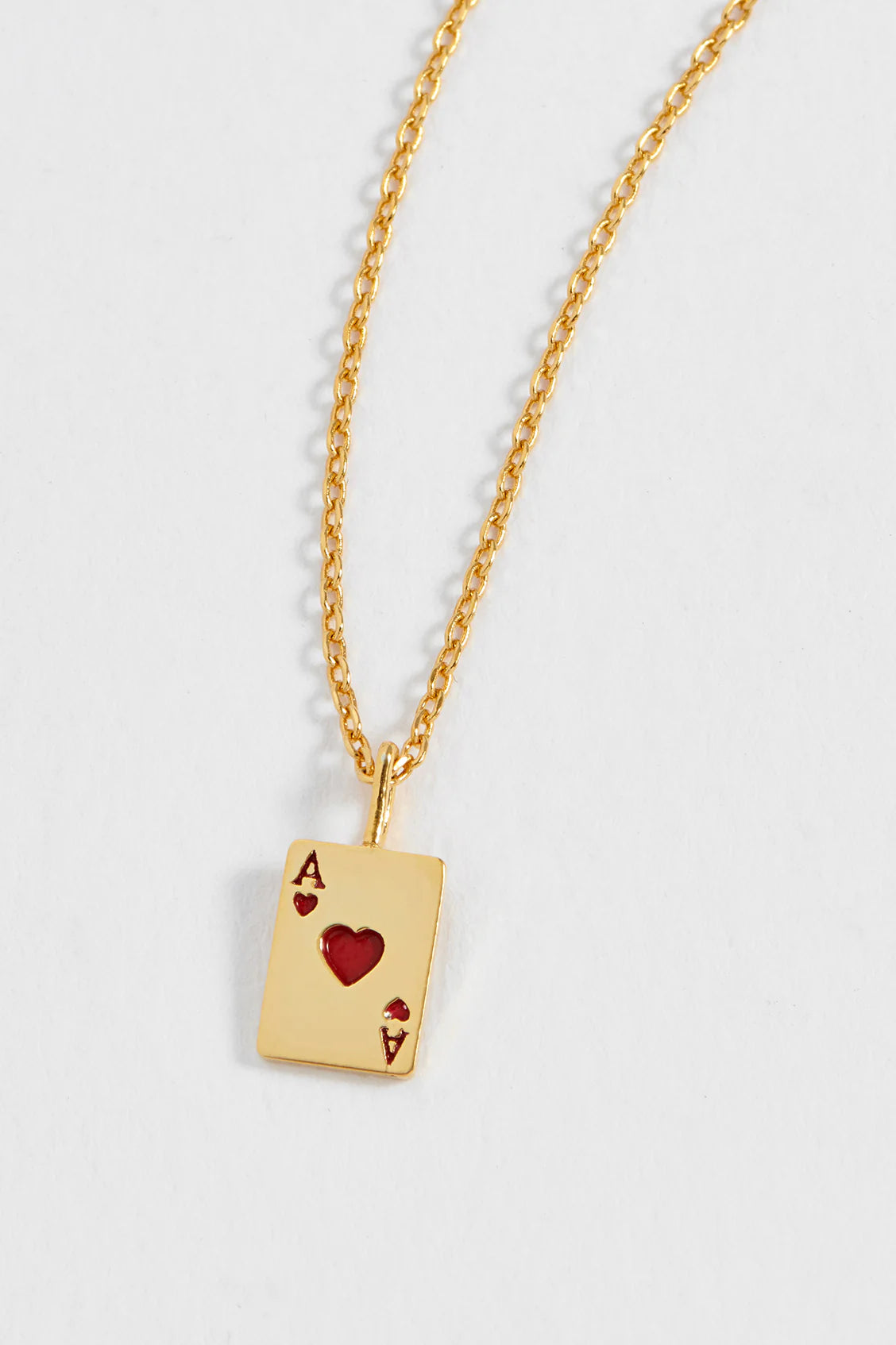 Gold Ace of Hearts Necklace