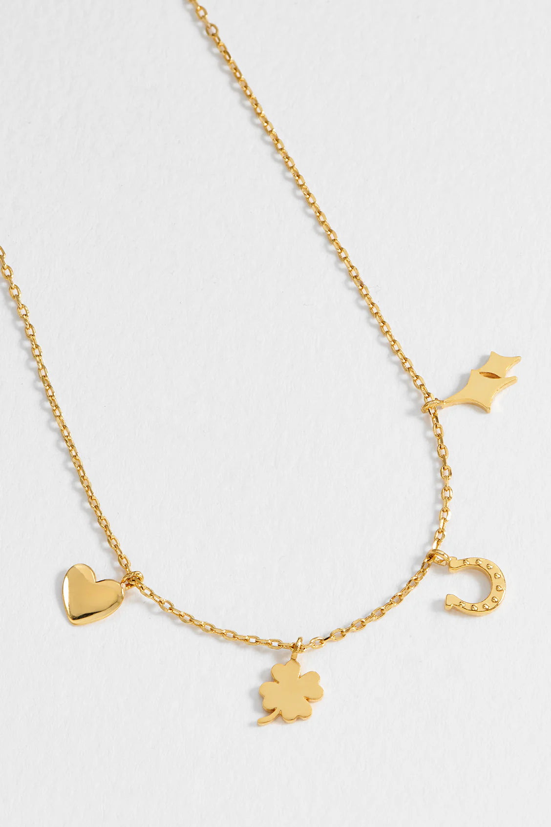 Gold Love & Luck Charm Necklace