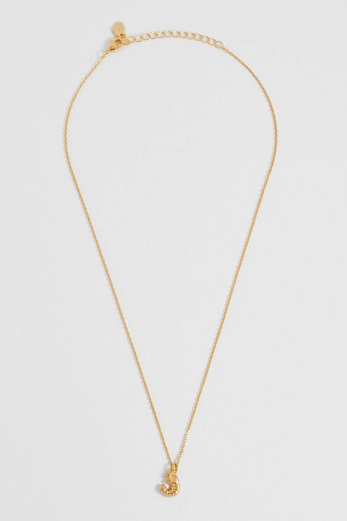 Estella Bartlett - Shrimp Necklace with Pearl