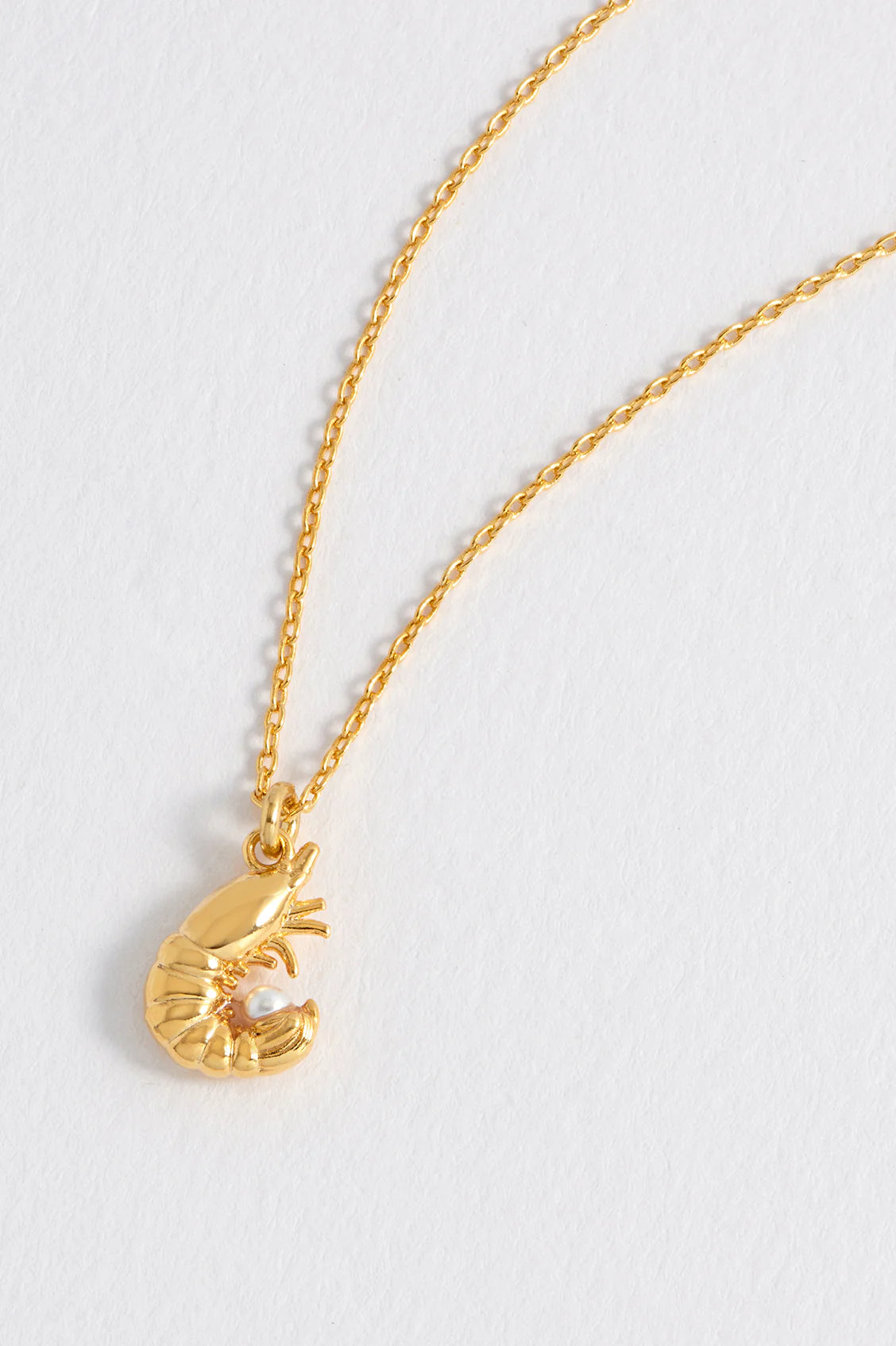 Estella Bartlett - Shrimp Necklace with Pearl