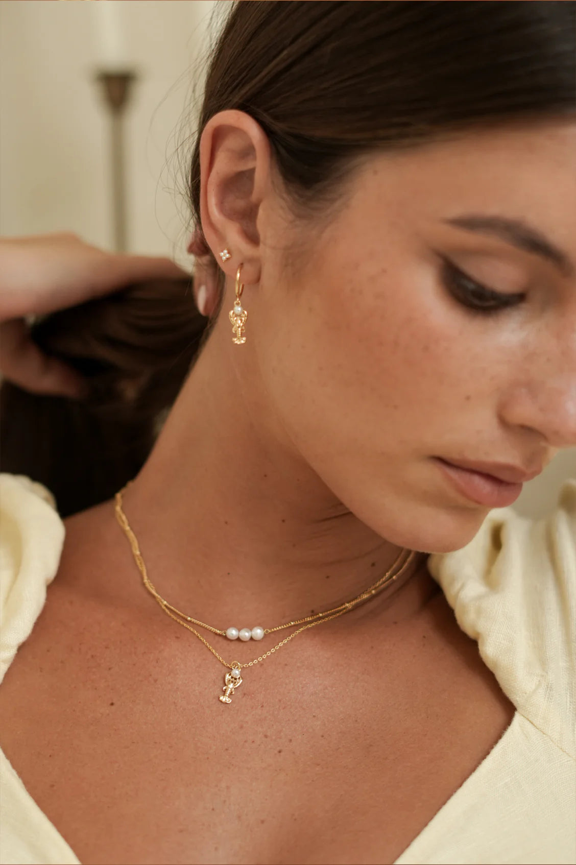 Estella Bartlett - Lobster Necklace With Pearl