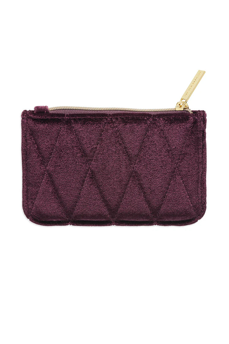 Quilted Card Purse - Deep Burgundy