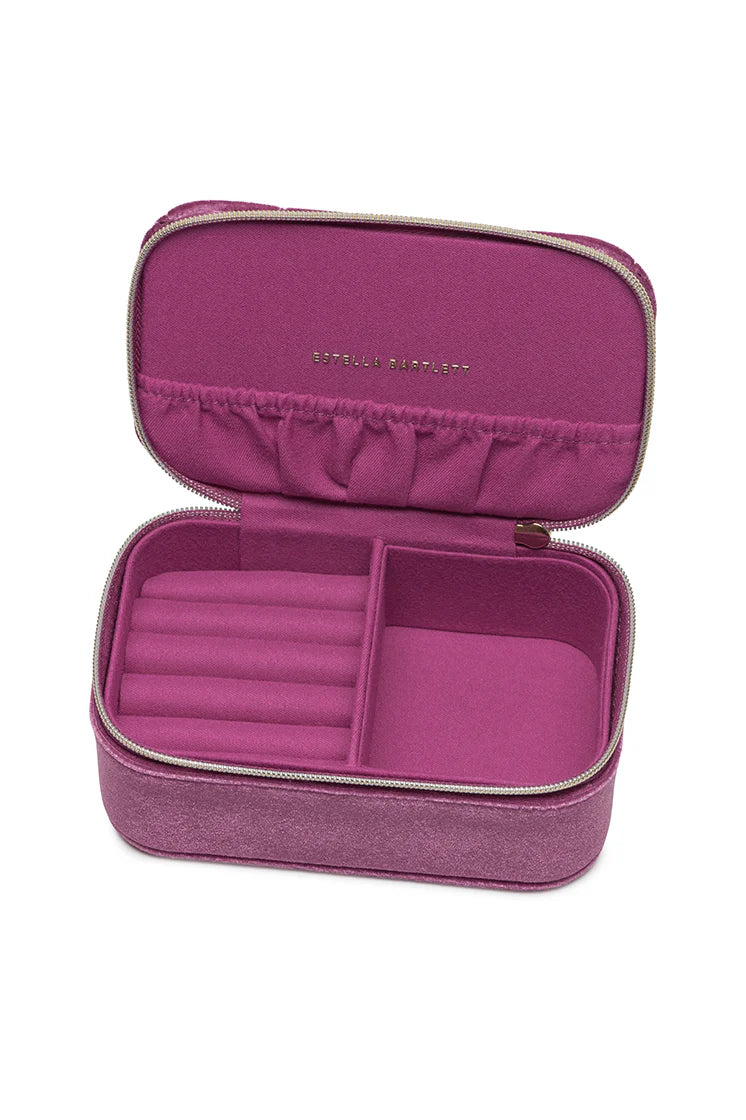 Quilted Lid Mini Jewellery Box - Pink