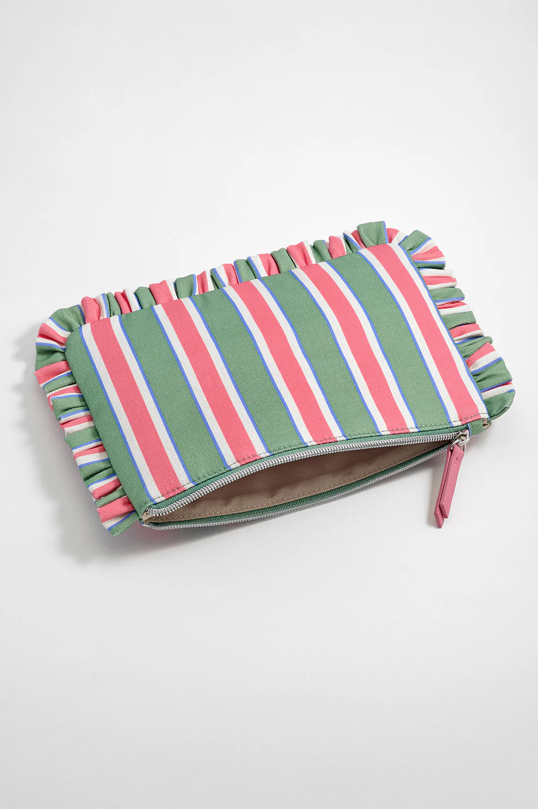 Estella Bartlett - Green Stripe Ruffle Pouch