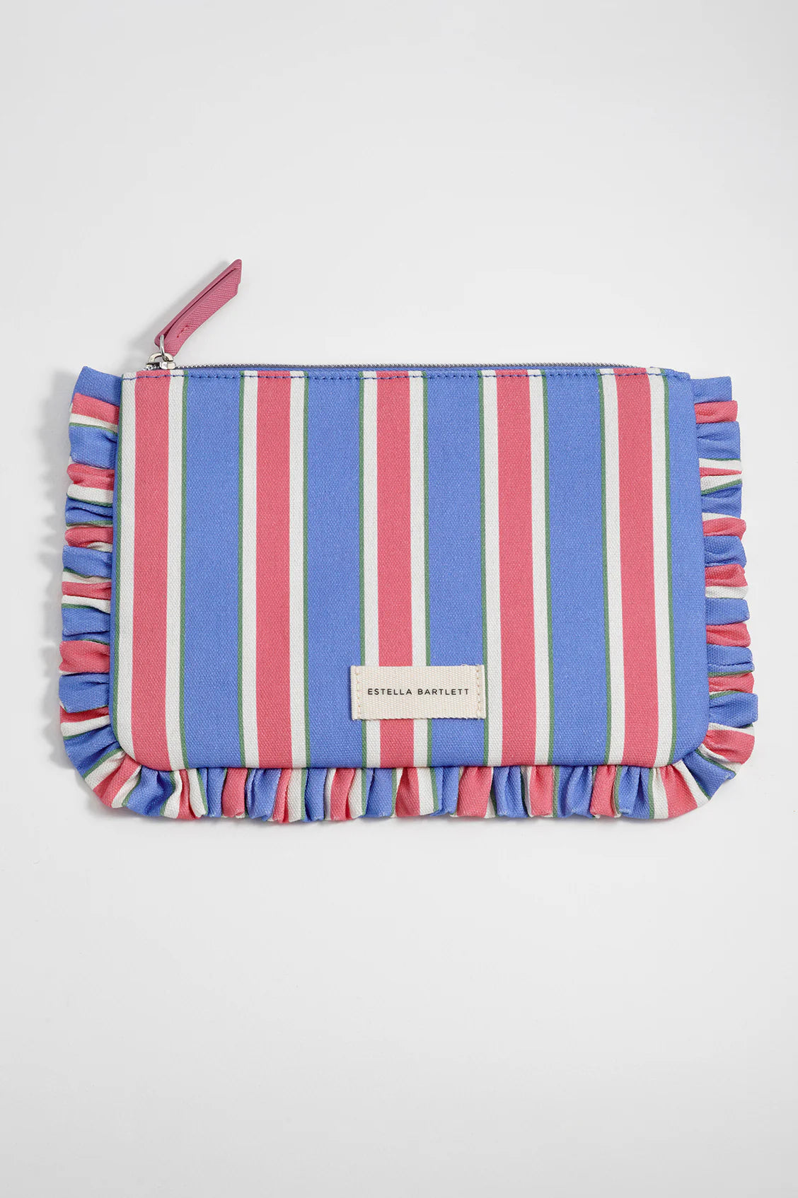 Estella Bartlett - Blue Stripe Ruffle Pouch