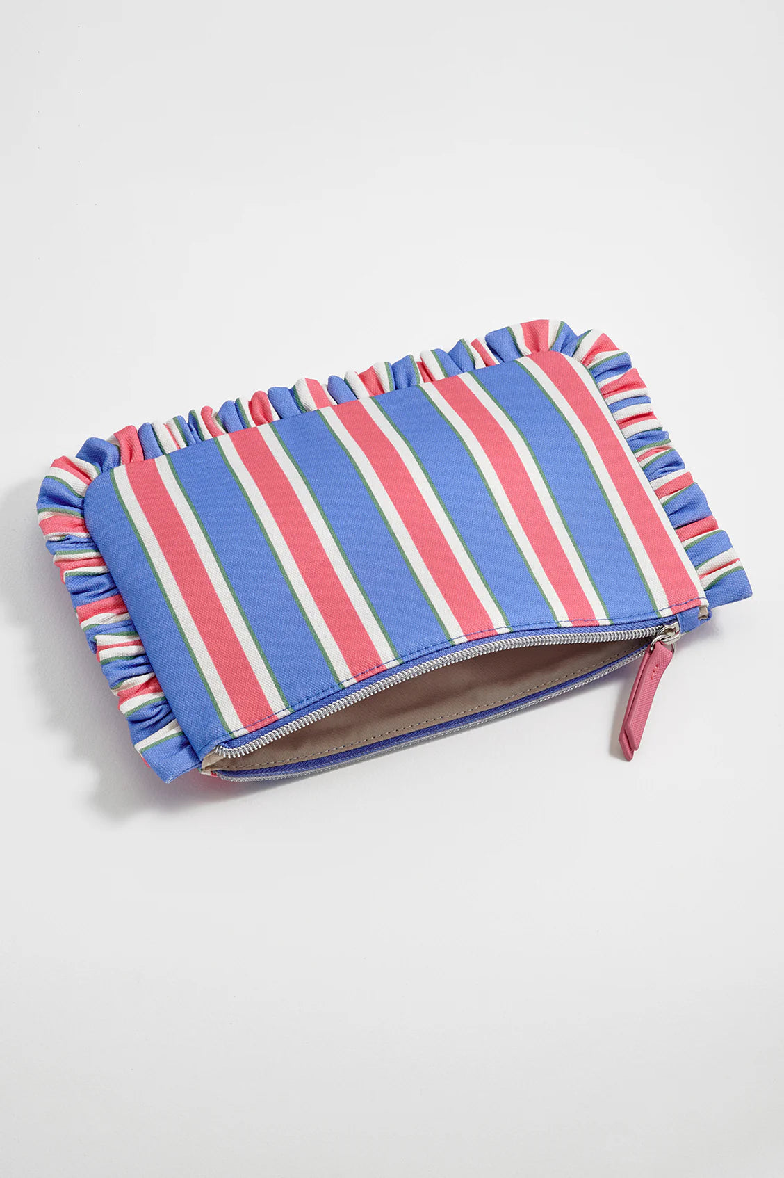 Estella Bartlett - Blue Stripe Ruffle Pouch