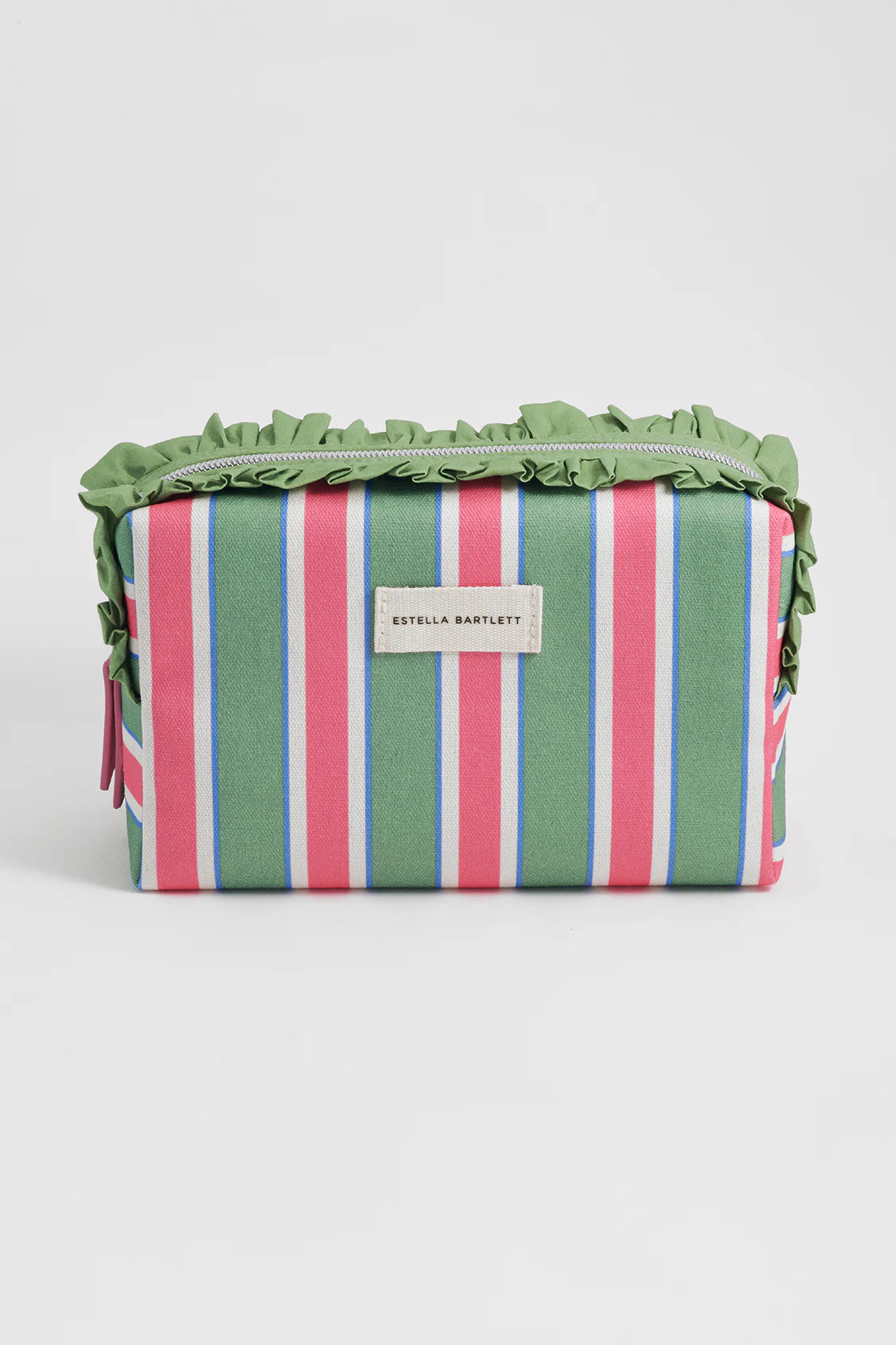 Estella Bartlett - Green Stripe Ruffle Washbag