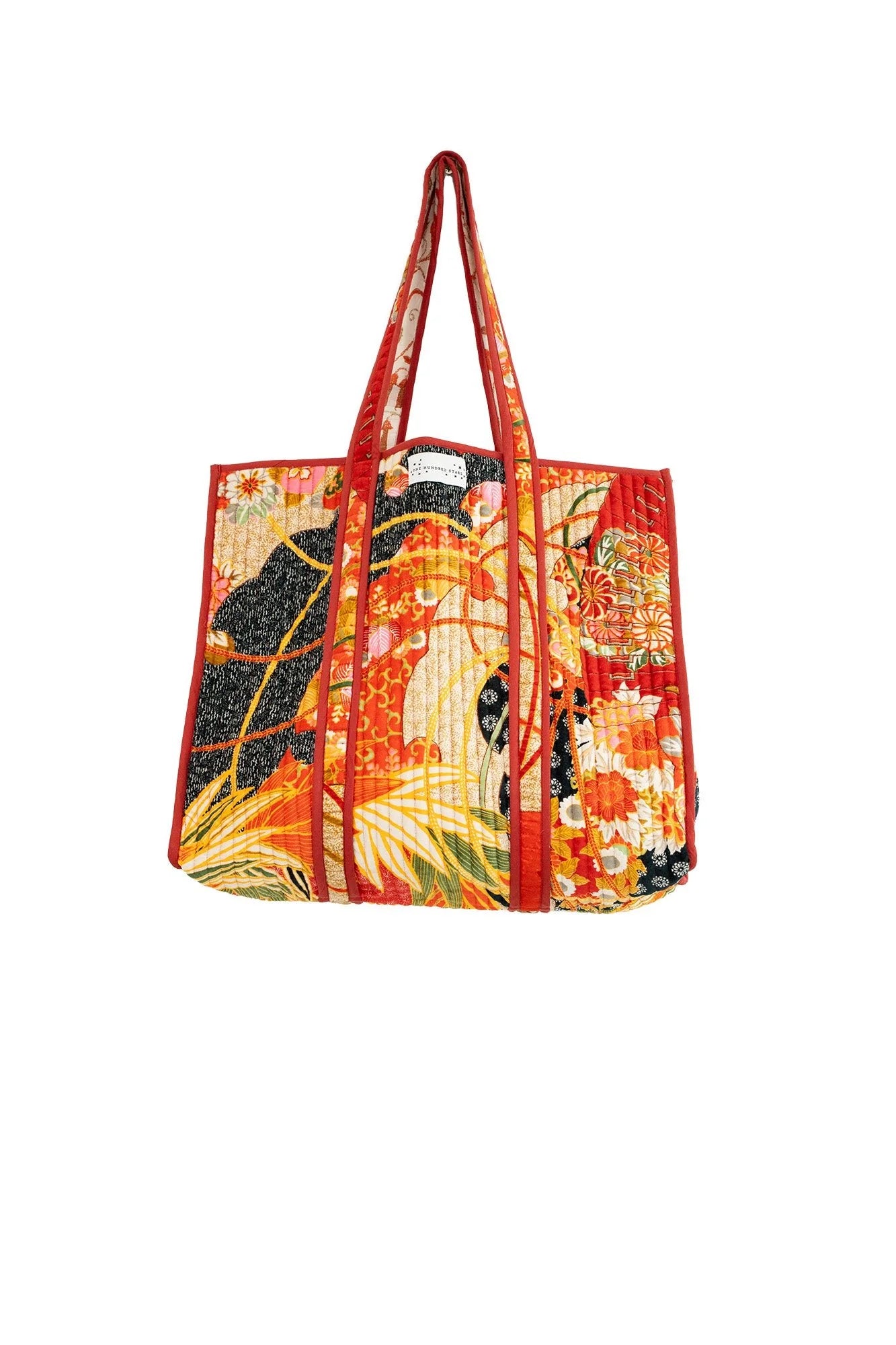 One Hundred Stars Velvet Tote - Fans Scarlet