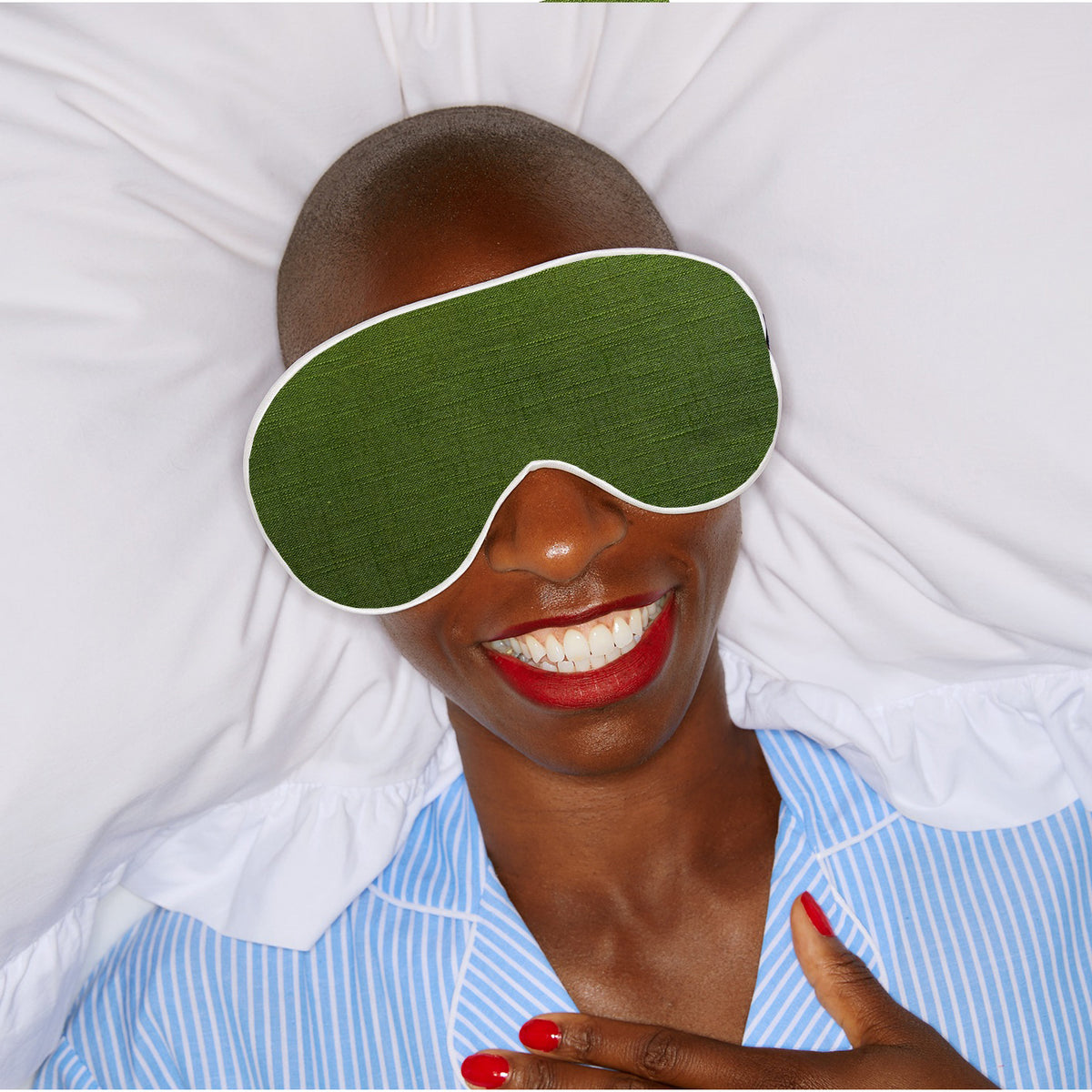 Linen Eye Mask - Green