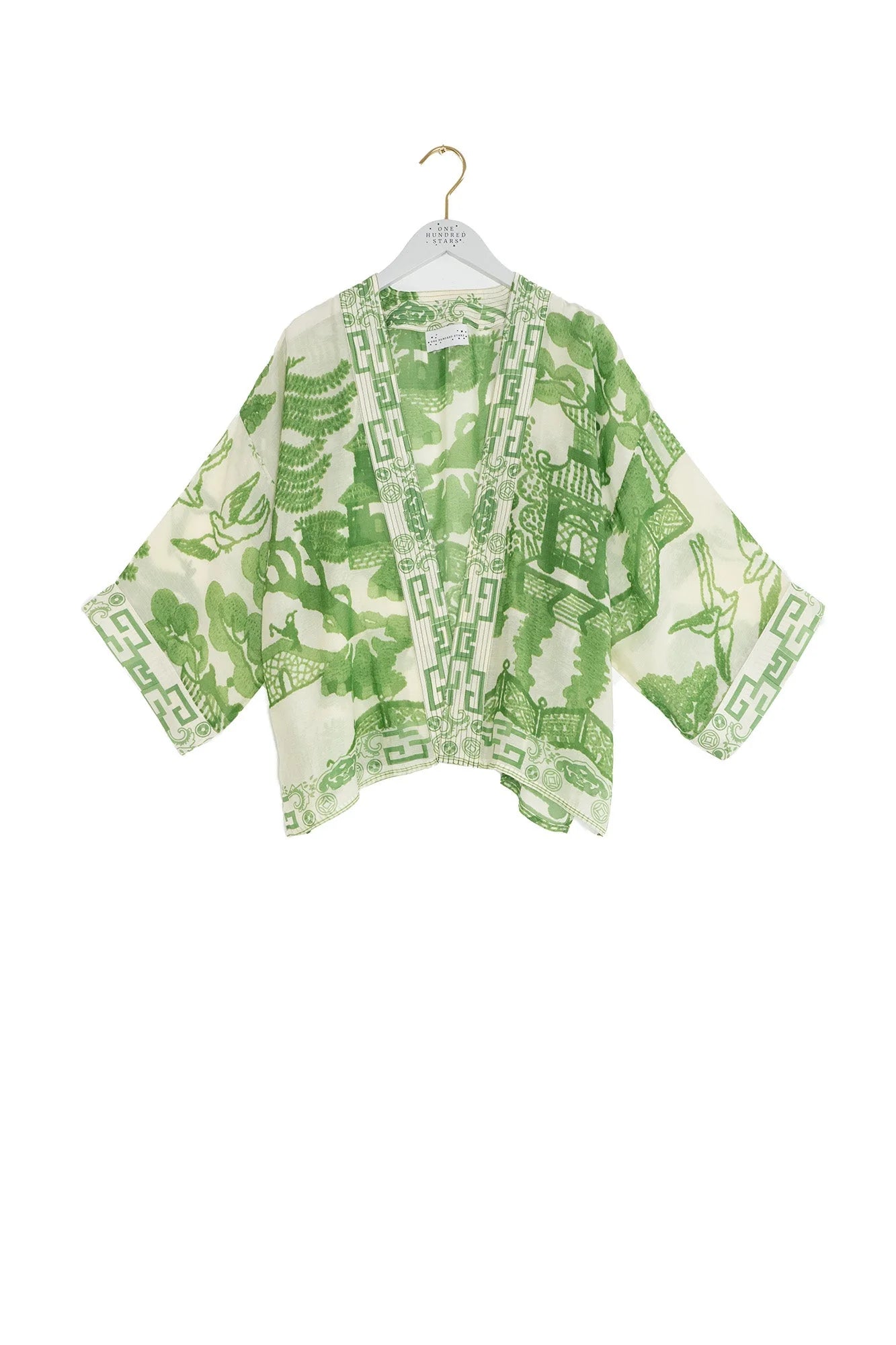 100 Stars Kimono - Giant Willow Green