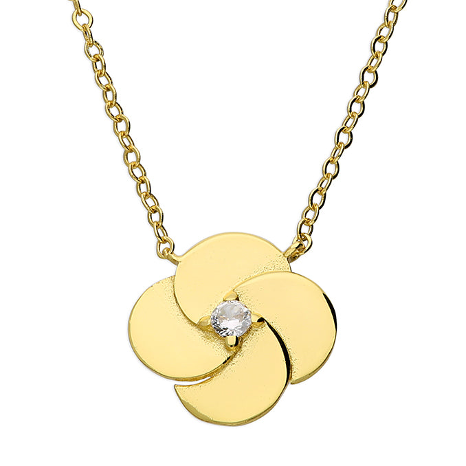 Flower Necklace - Gold Plated
