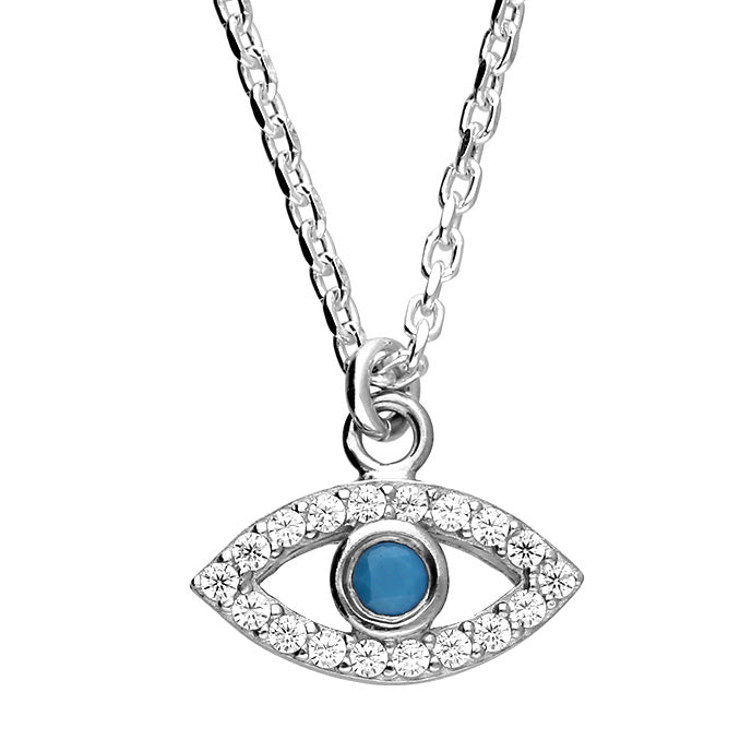 Sterling Silver Evil Eye Necklace