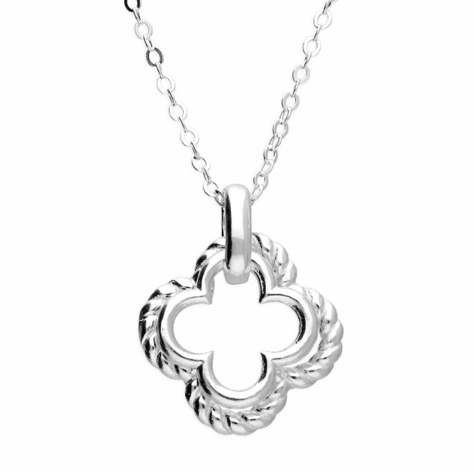 Sterling Silver Double Clover Necklace