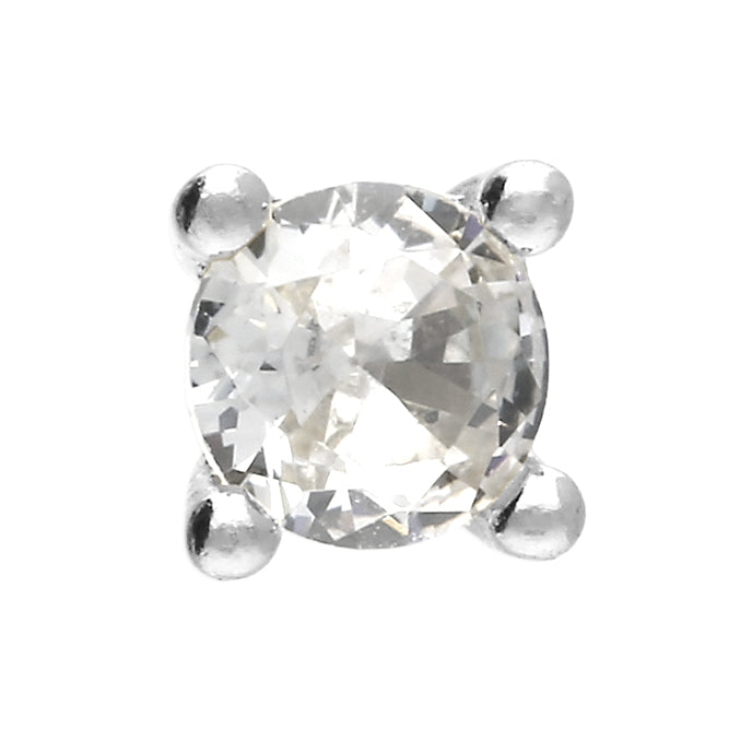 Cubic Zirconia Single Labret Stud Earring