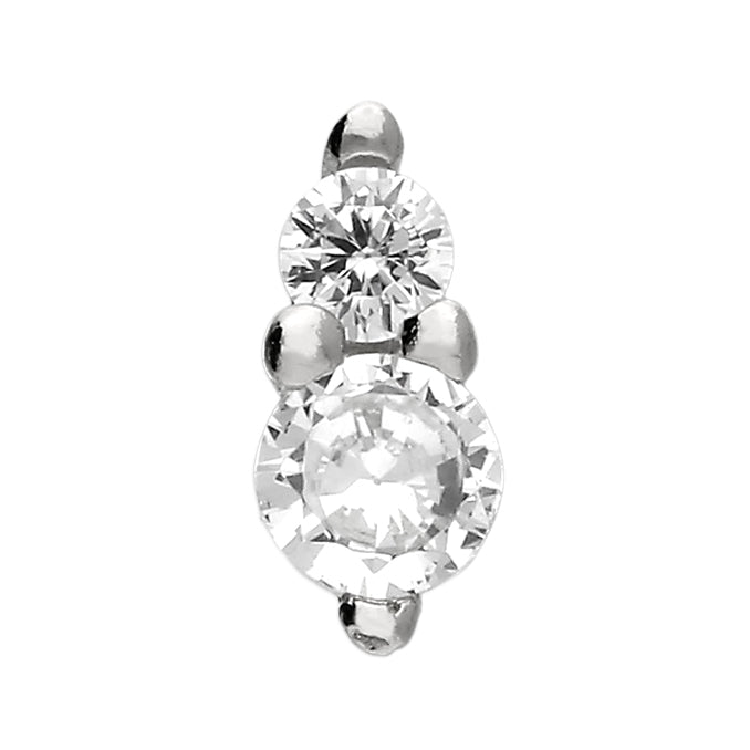 Cubic Zirconia Single Labret Stud Earring