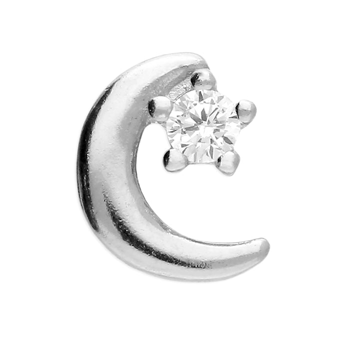Moon Single Labret Stud Earring