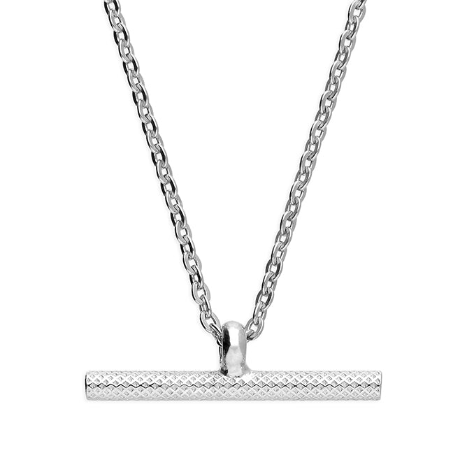Sterling Silver T-Bar Necklace