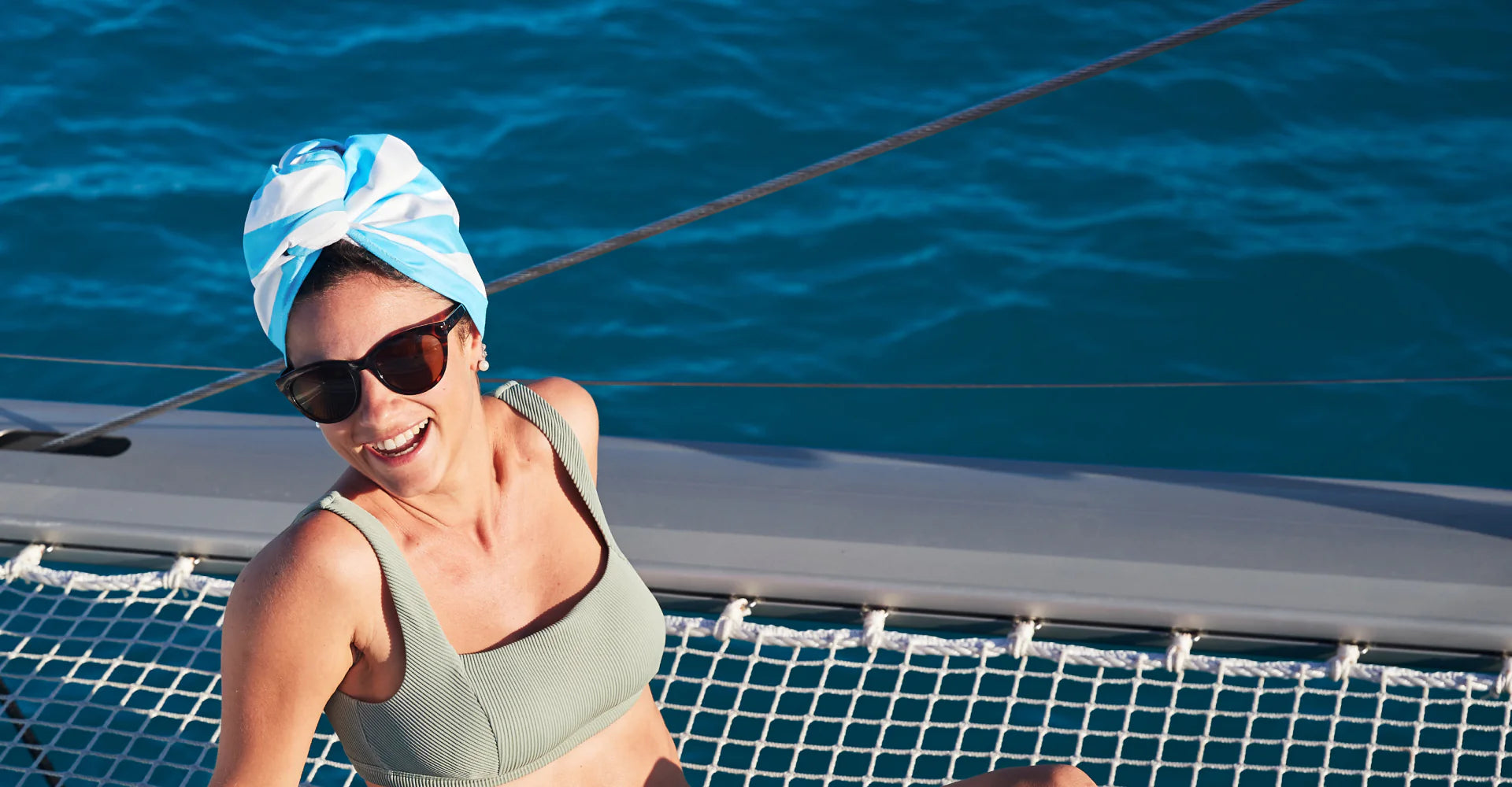 Dock & Bay - Hair Wrap - Tulum Blue