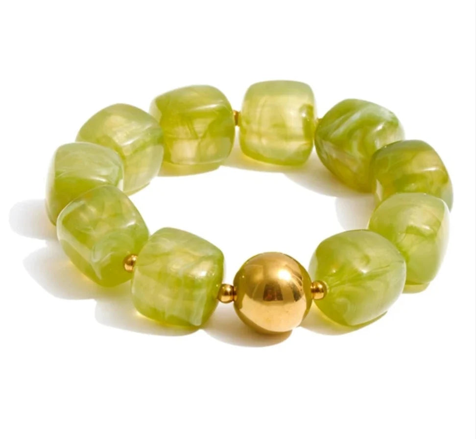 Acrylic Beaded Chunky Bracelet