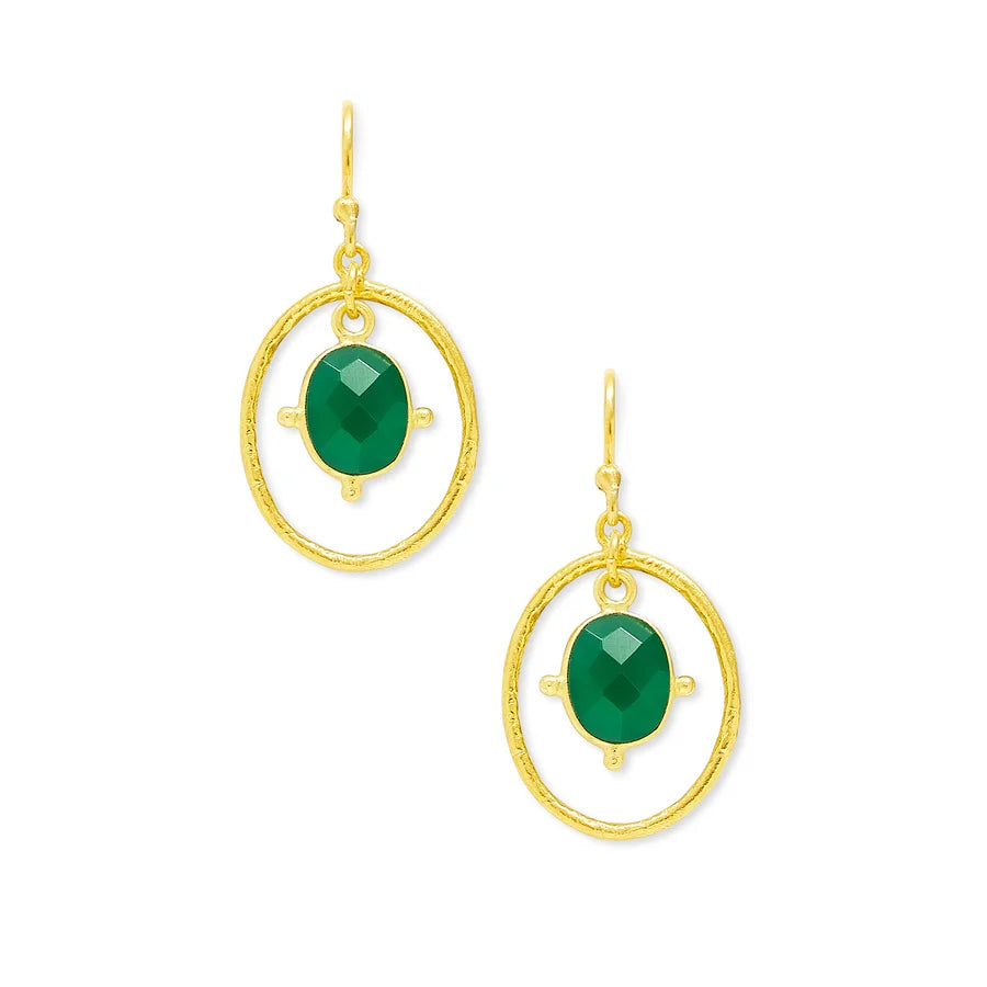 Fiona Earrings - Green