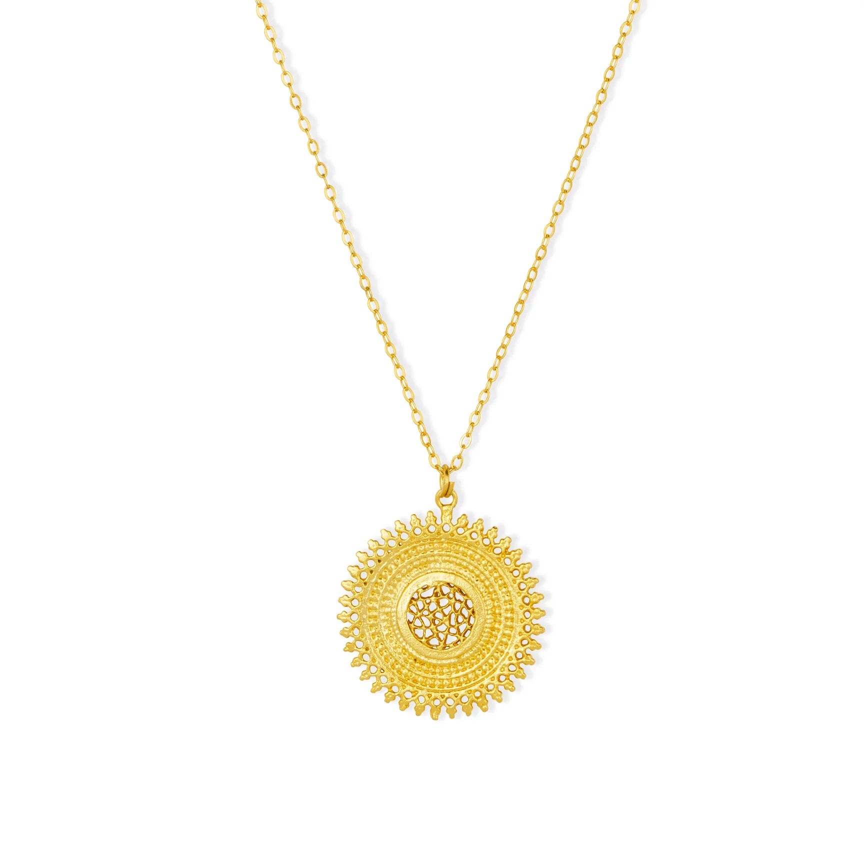 Ashiana - Sole Gold Pendant Necklace