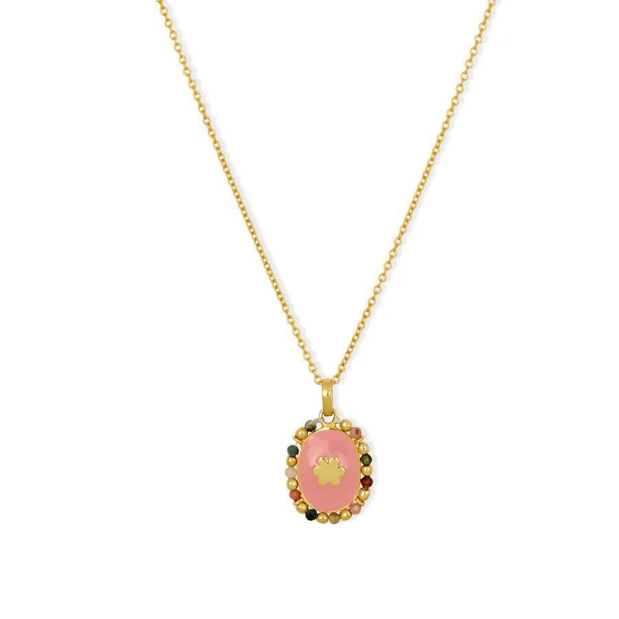 Ashiana - Newport Star Pendant Necklace - Pink