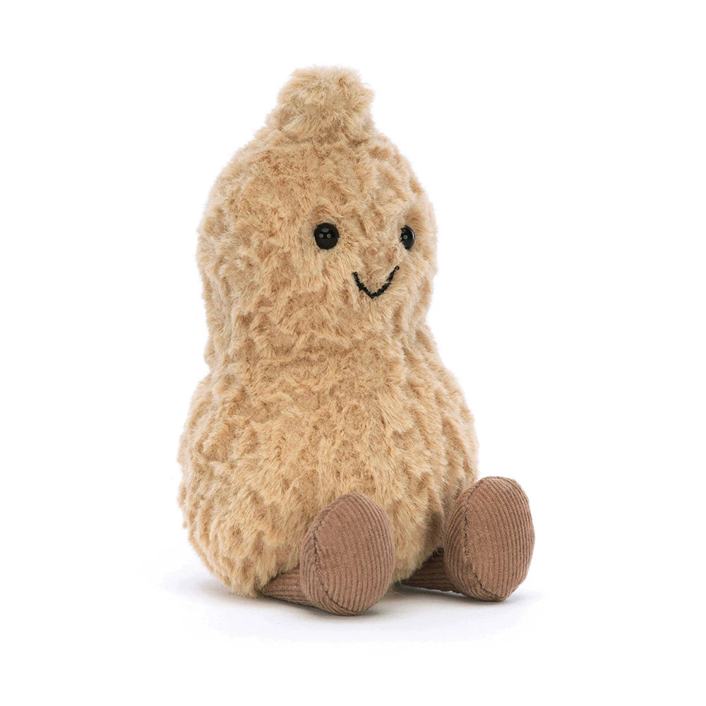 Jellycat Plush toy shaped like a peanut on a white background
