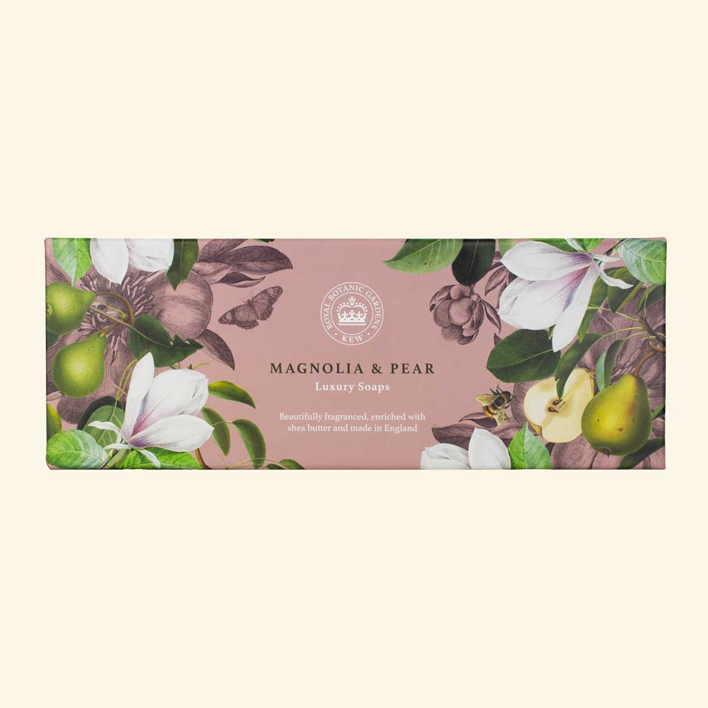 Kew Gardens Magnolia & Pear Triple Soap Gift Set
