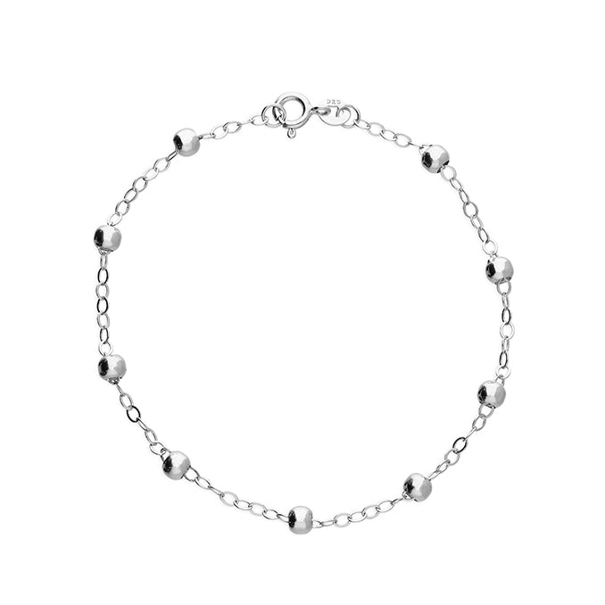 Beaded Sterling Silver Bracelet