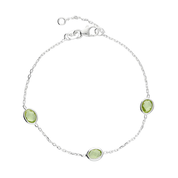 Peridot Sterling Silver Bracelet