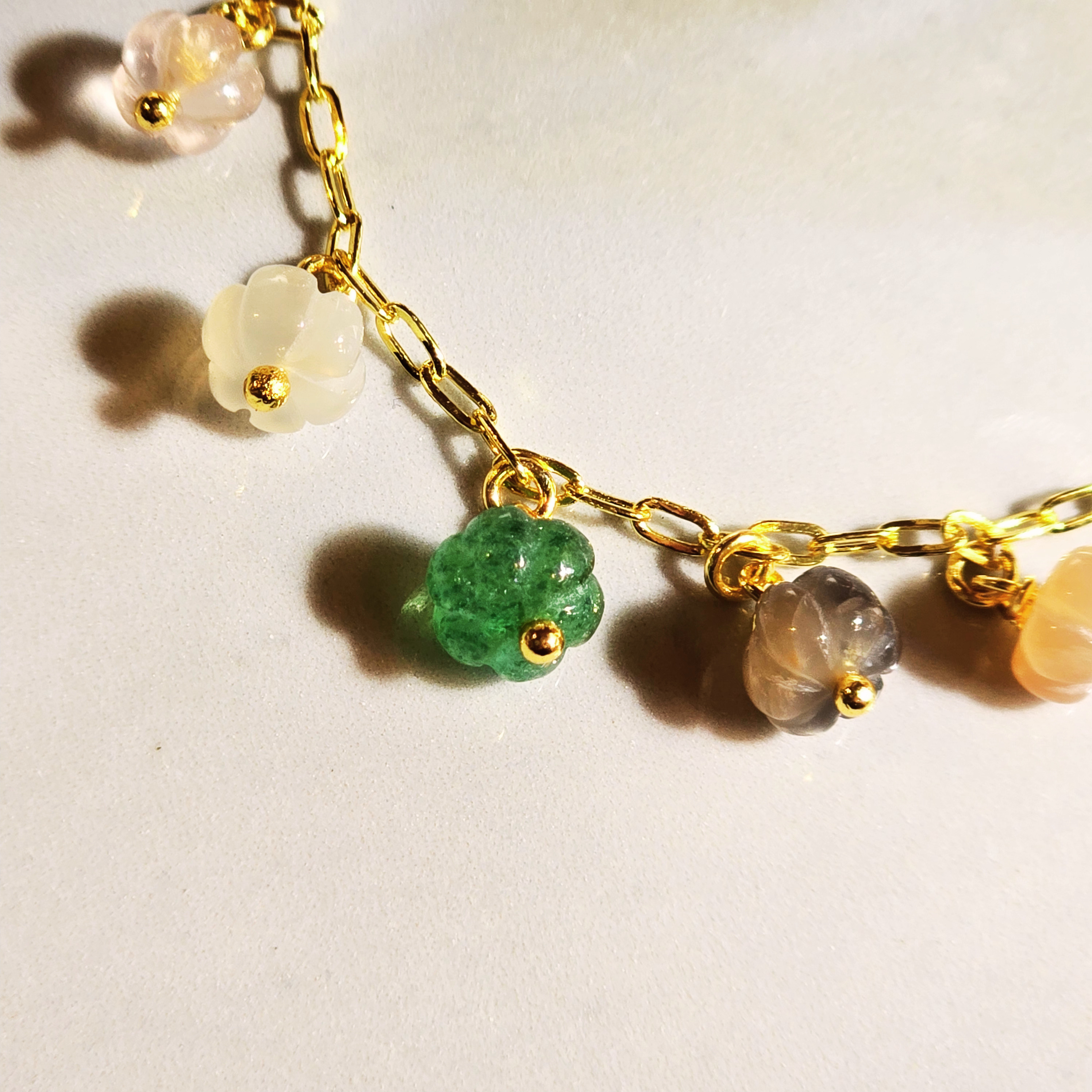 MOOCH London - Carved Gemstone Pumpkin Pendant Necklace