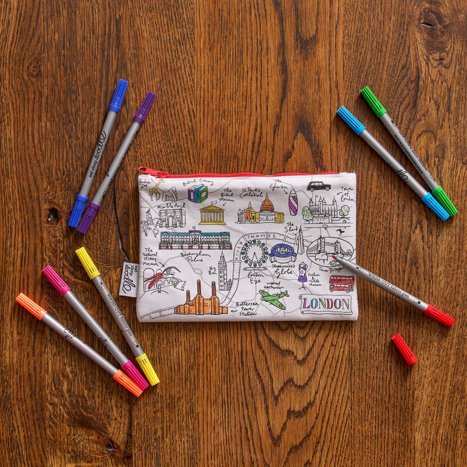 Eat Sleep Doodle - London Pencil case