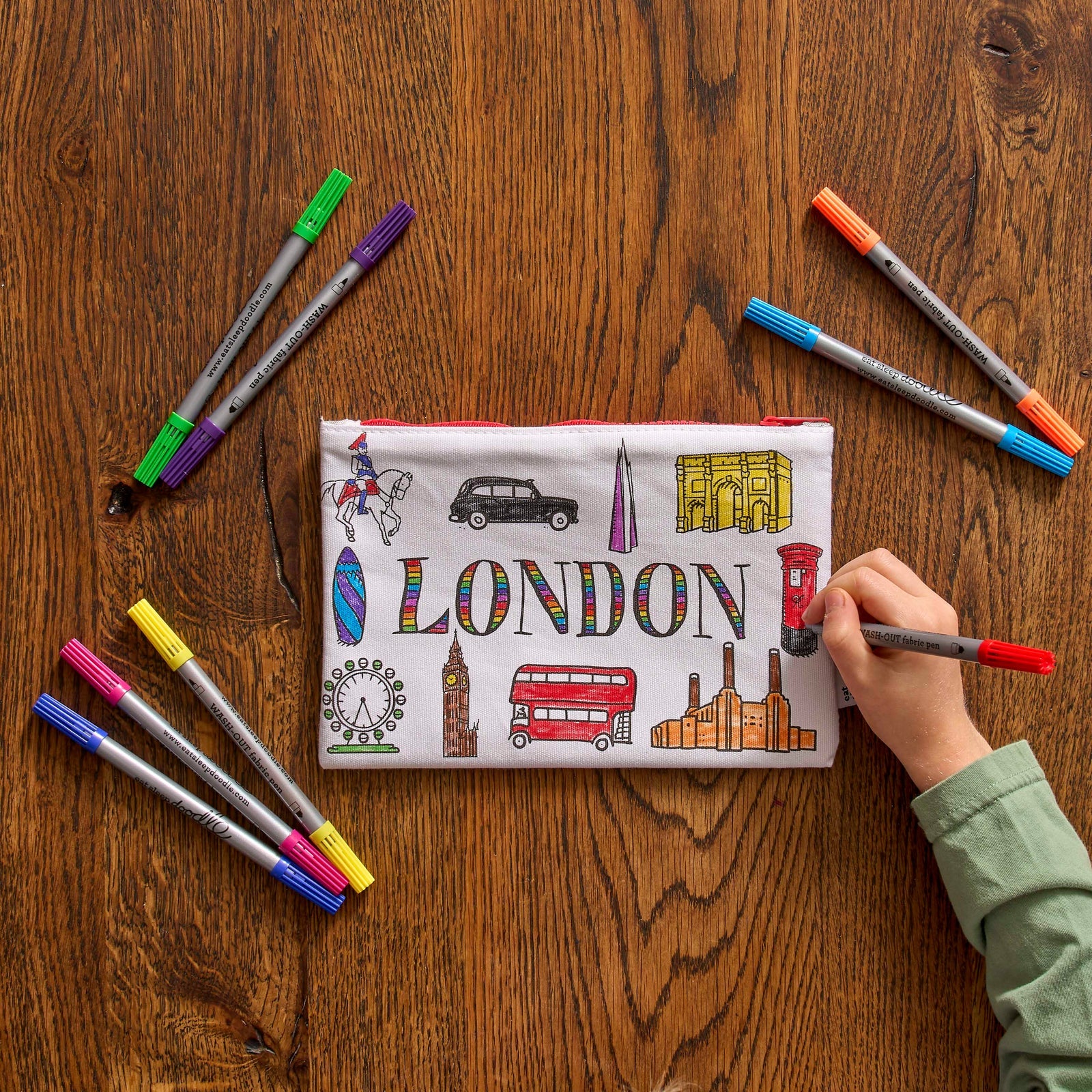 Eat Sleep Doodle - London Pencil case