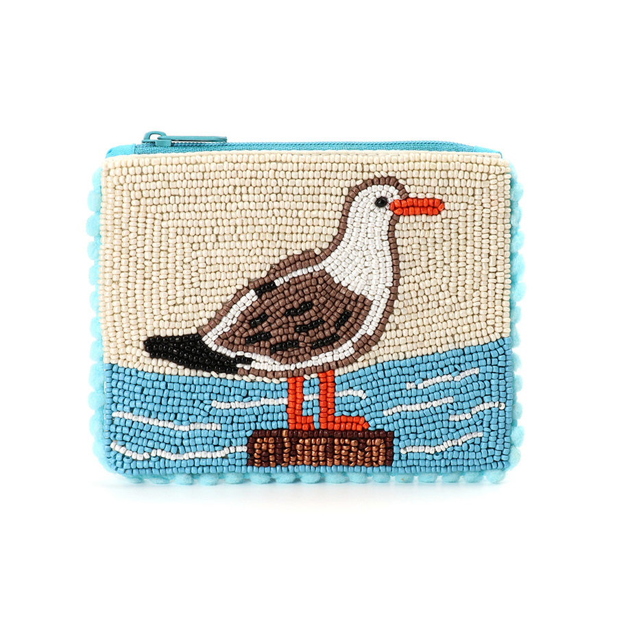 Seagull Beaded Holiday Purse