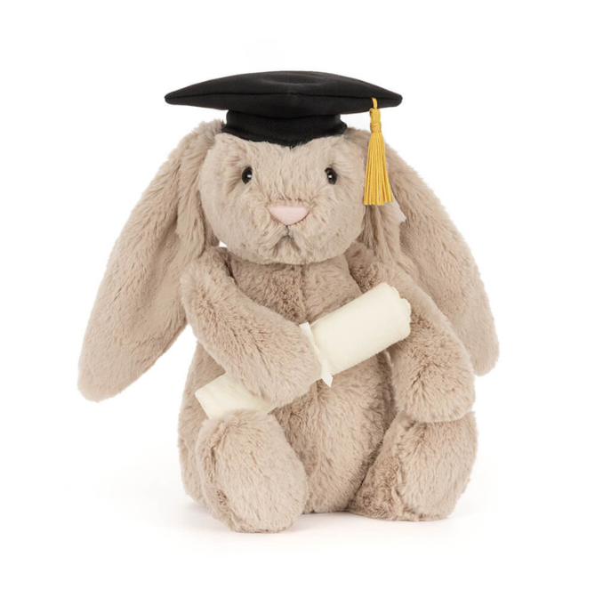 Jellycat - Bashful Bunny with Graduation Outfit