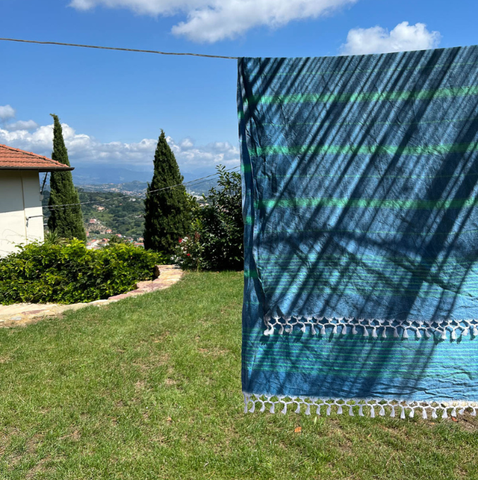 Hammam Towel - Ocean Blue & Jade