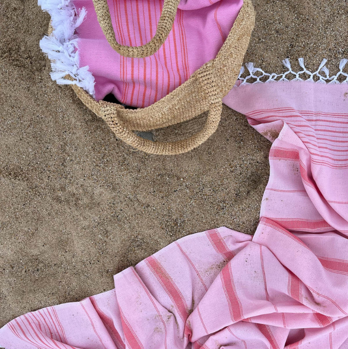 Hammam Towel - Sorbet & Mandarin