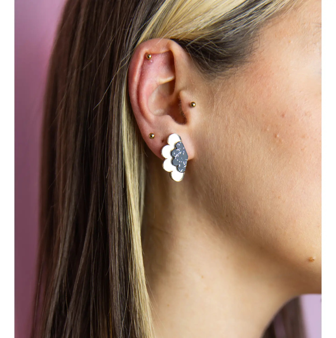 Rosa Pietsch - Scalloped Stud Earrings - Marigold