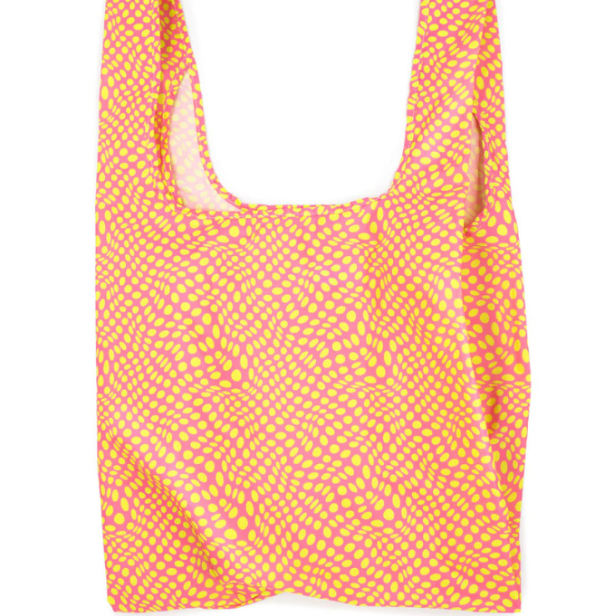 Kind Bag - Medium Reusable Bag - Twisted Polka Pink & Yellow