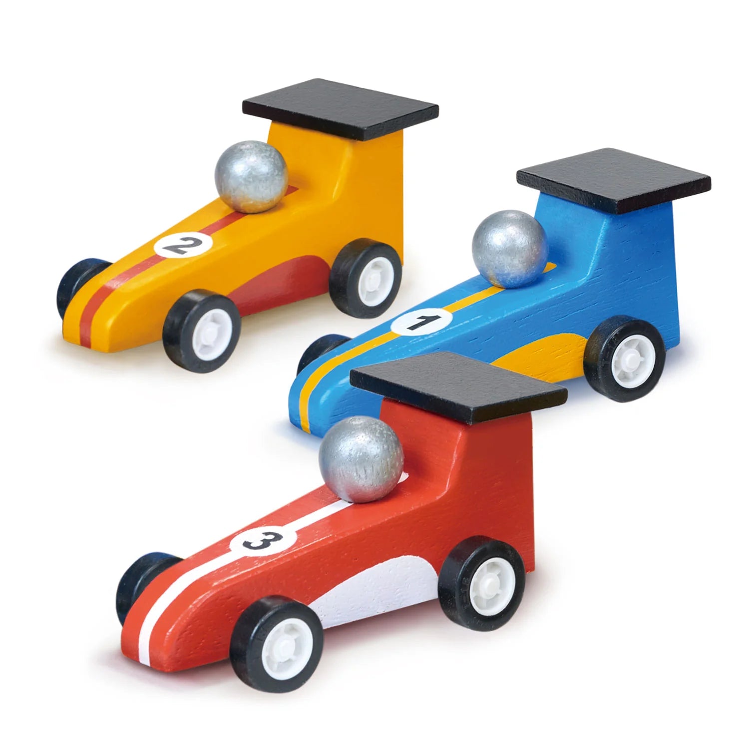Wooden Toy Pull Back Racers