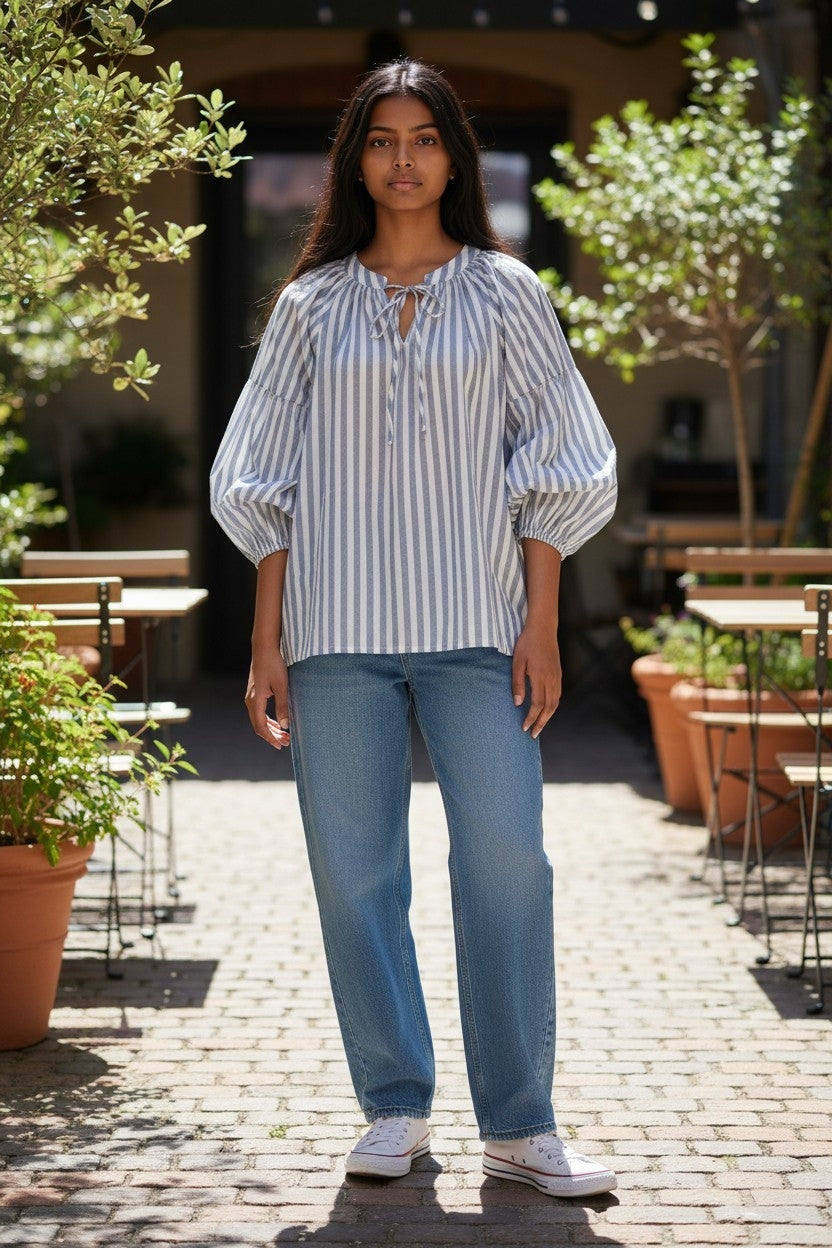 MOOCH London - Block Print 100% Cotton Blouse