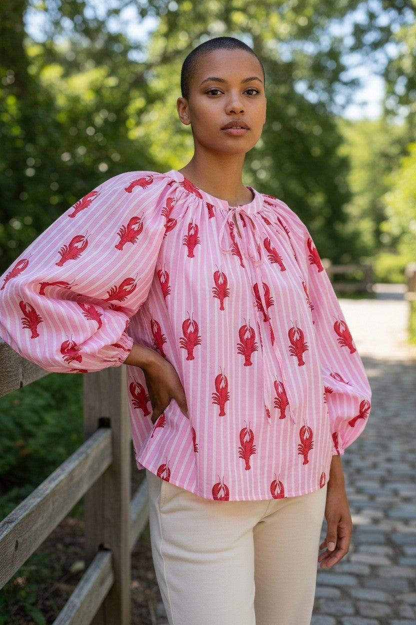 MOOCH London - Block Print 100% Cotton Blouse