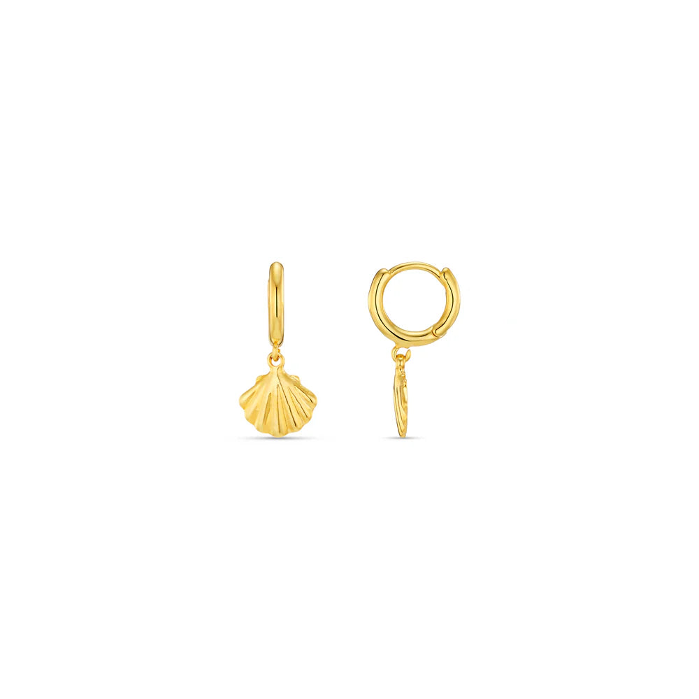 Orelia London - Shell Charm Micro Hoop Earring