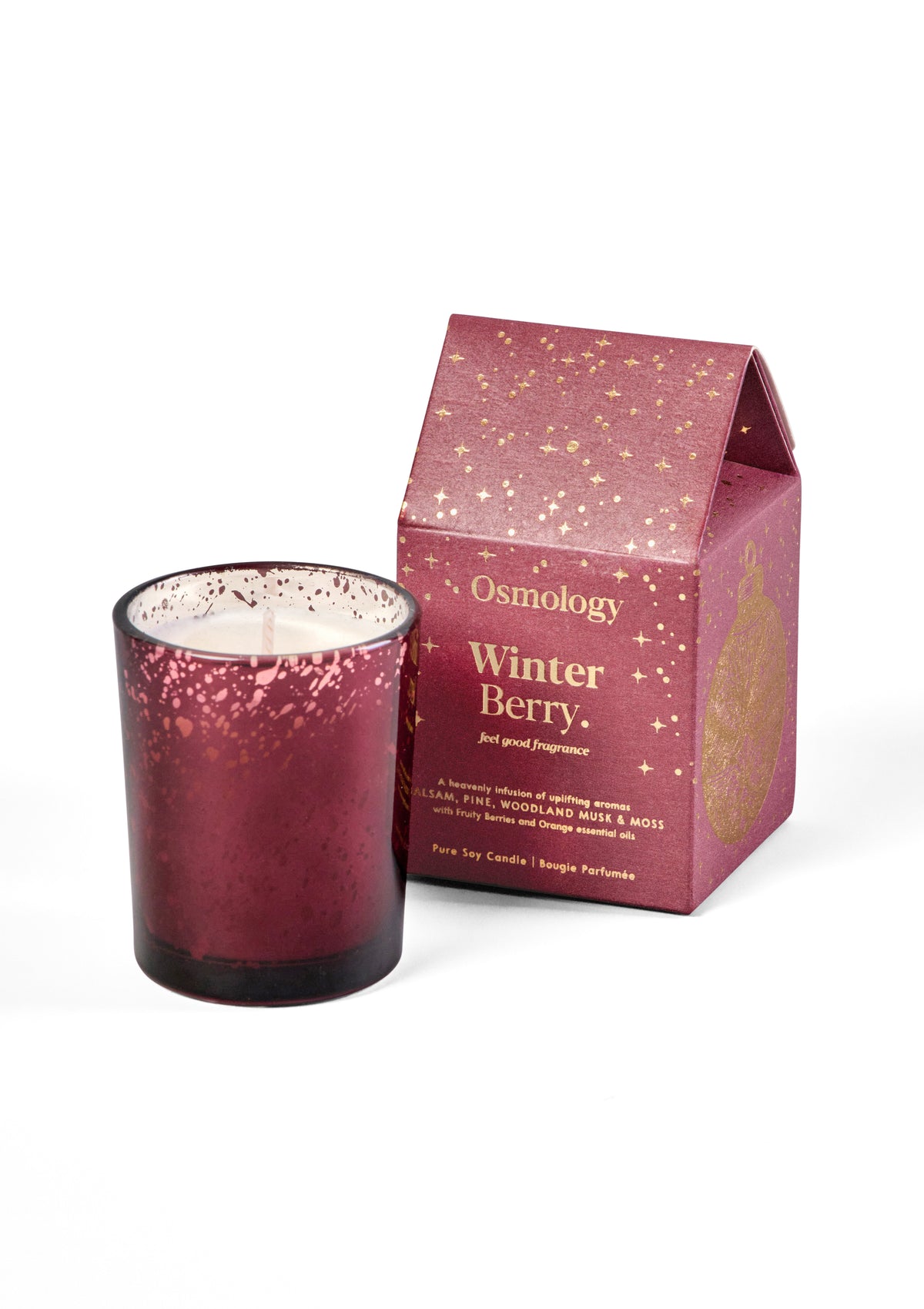 Winter Berry Small Burgundy Candle