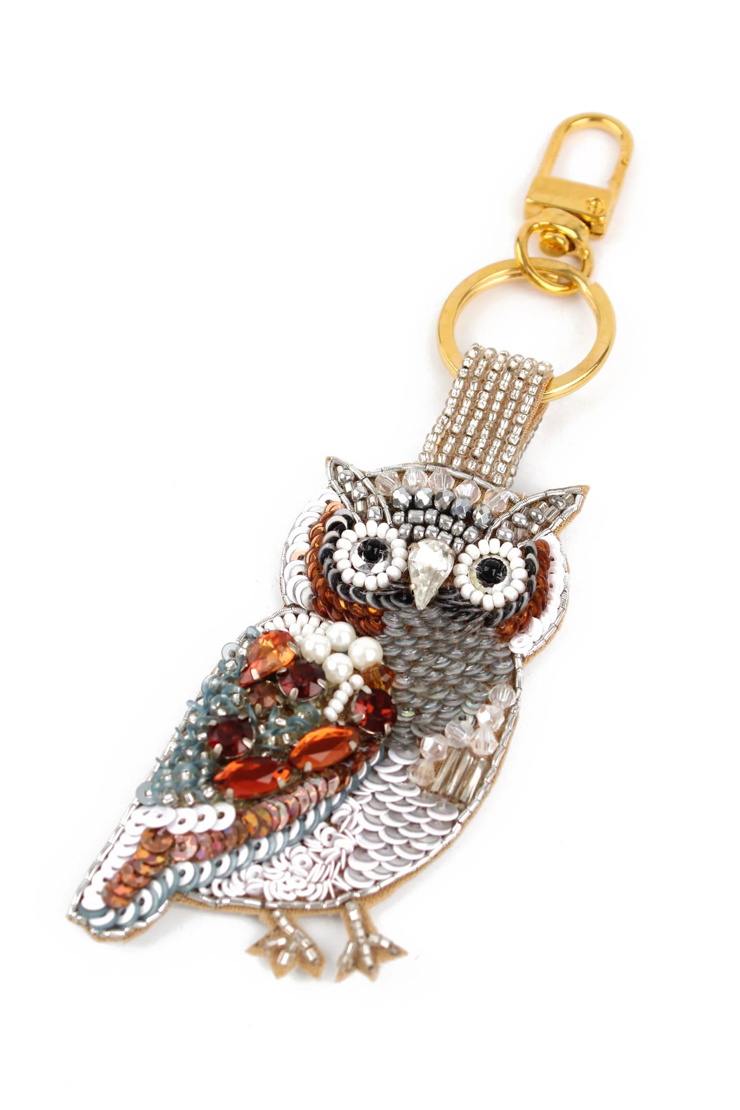 Owl Beaded Keyring