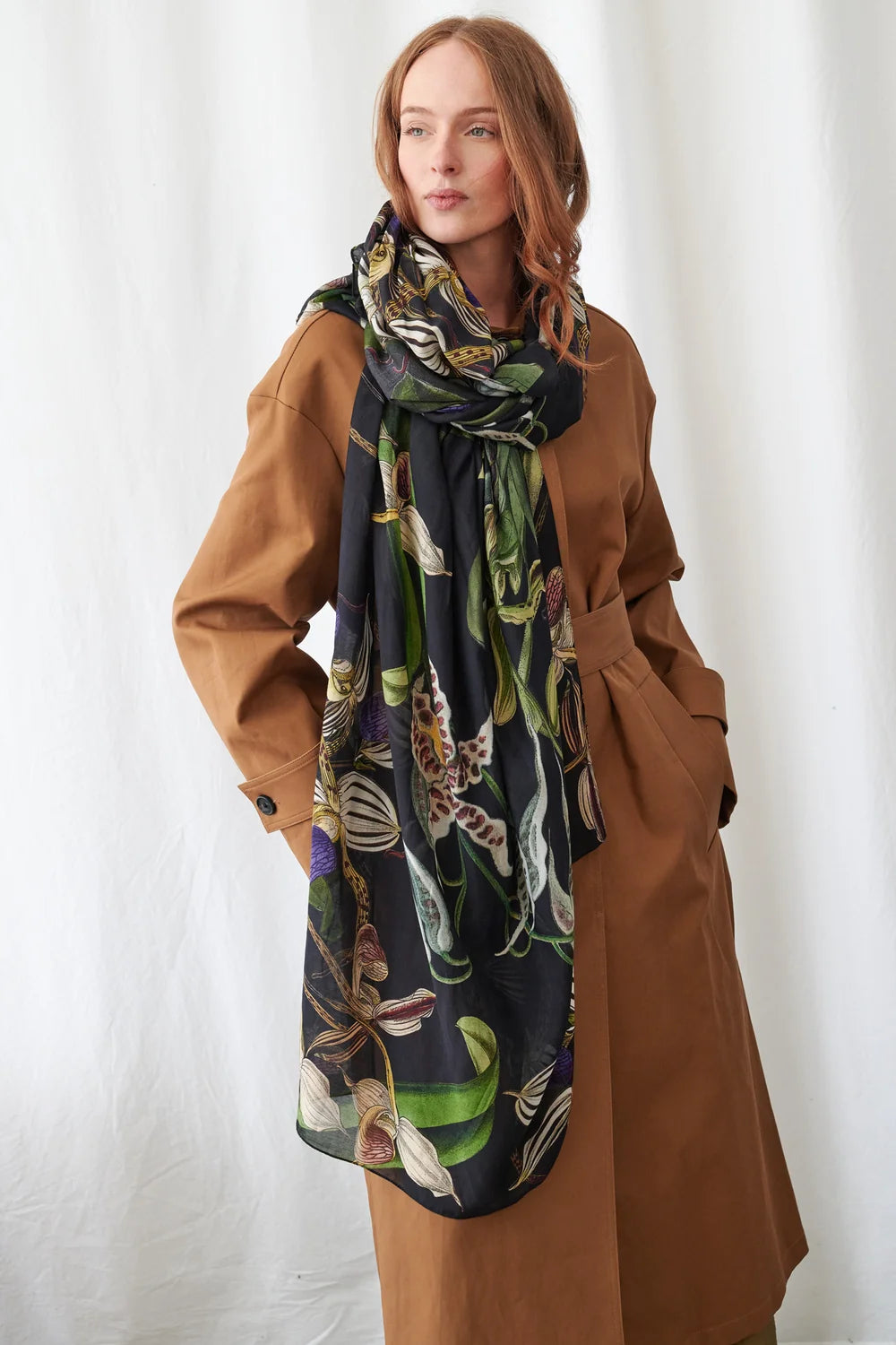 Orchid Black Scarf